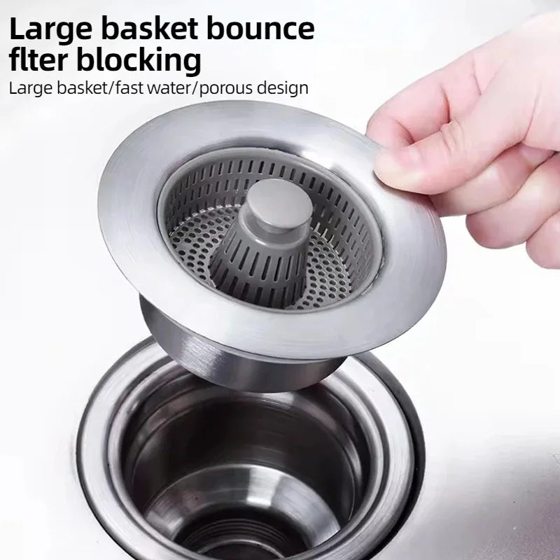 3 in 1 Kitchen Sink Drain Strainer