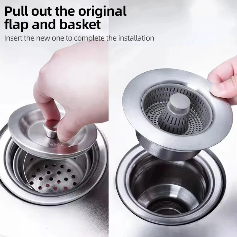 3 in 1 Kitchen Sink Drain Strainer