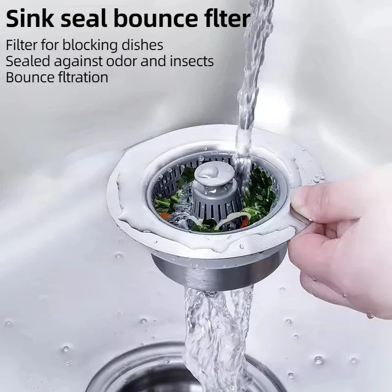 3 in 1 Kitchen Sink Drain Strainer